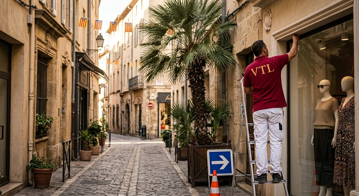 Tarif vitrine commerce Perpignan intervention nocturne sans fermeture | VTL Vitrier Perpignan 66